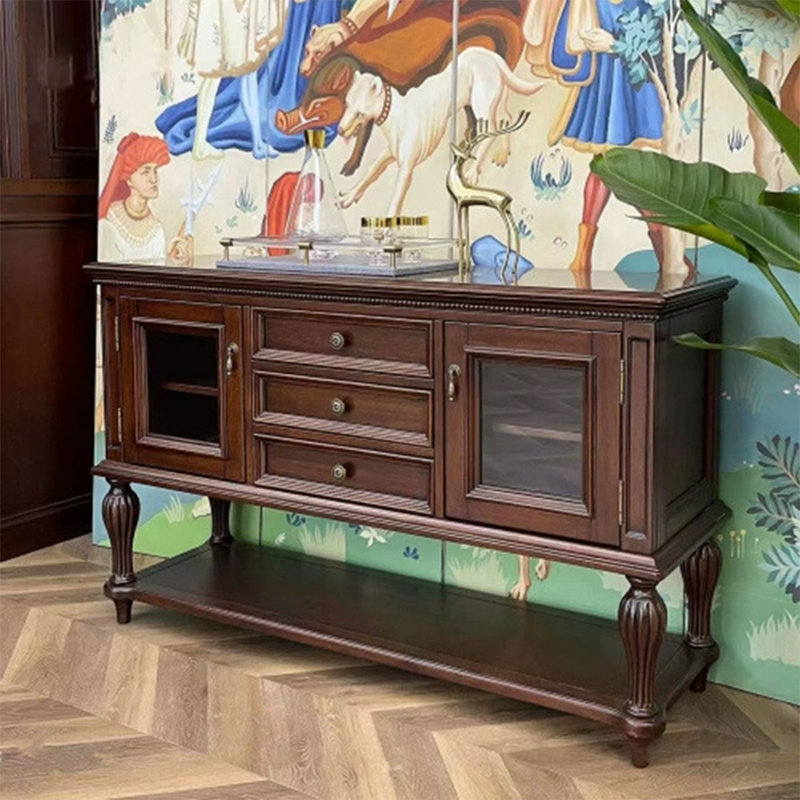 Buffet décoratif American Country, 35.63" H x 62.99" W x 19.69" D