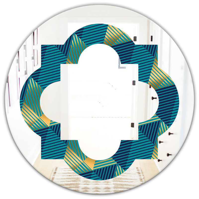 Miroir mural Quatrefoil Luxury and VII Eclectic, H 23,6 po x l 23,6 po