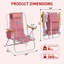 Chaise longue de plage pliable en aluminium avec accoudoirs en bois, siège inclinable à 4 positions et coussin amovible pour terrasse, piscine et camping