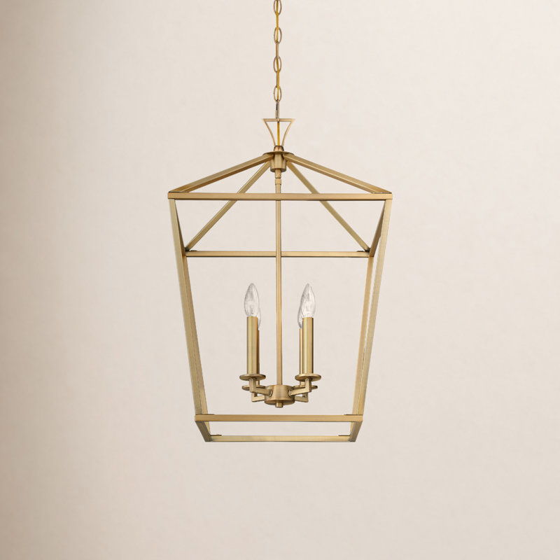 Hastings 4-Light Chandelier, Warm Brass