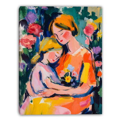 «Mother and Child in Bloom», art mural sur toile tendue