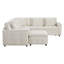 Canapé-lit modulaire coulissant 117 * 90 po avec panneau de table rabattable, lampe de lecture, ports de charge, repose-pieds de rangement, conception capitonnée, 6 coussins, combinaison surdimensionnée et libre, chenille-531970058