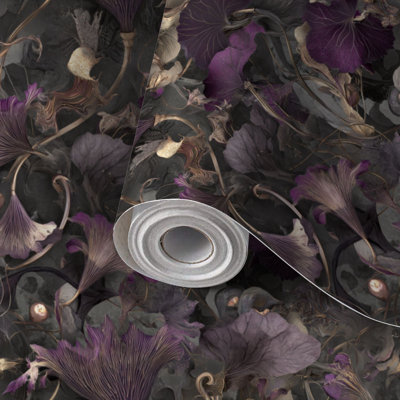 Papier peint auto-adhésif botanique à motif floral auto-adhésif et amovible 17,7 po x 118 po (45 x 300 cm)