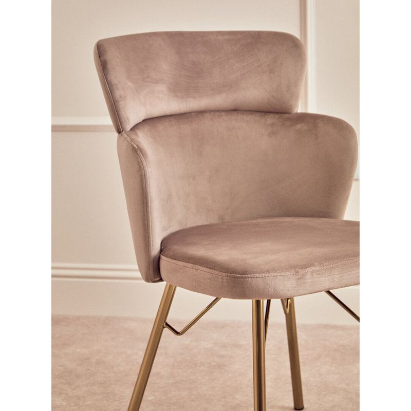 Velvet Club Chair, Tan
