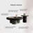 Italian round marble coffee table set