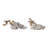 Decorative Object Polyresin Grape Cluster Design With Branches Home Office Bedroom Living Room Decor Set Of 2 - 7", 6" White