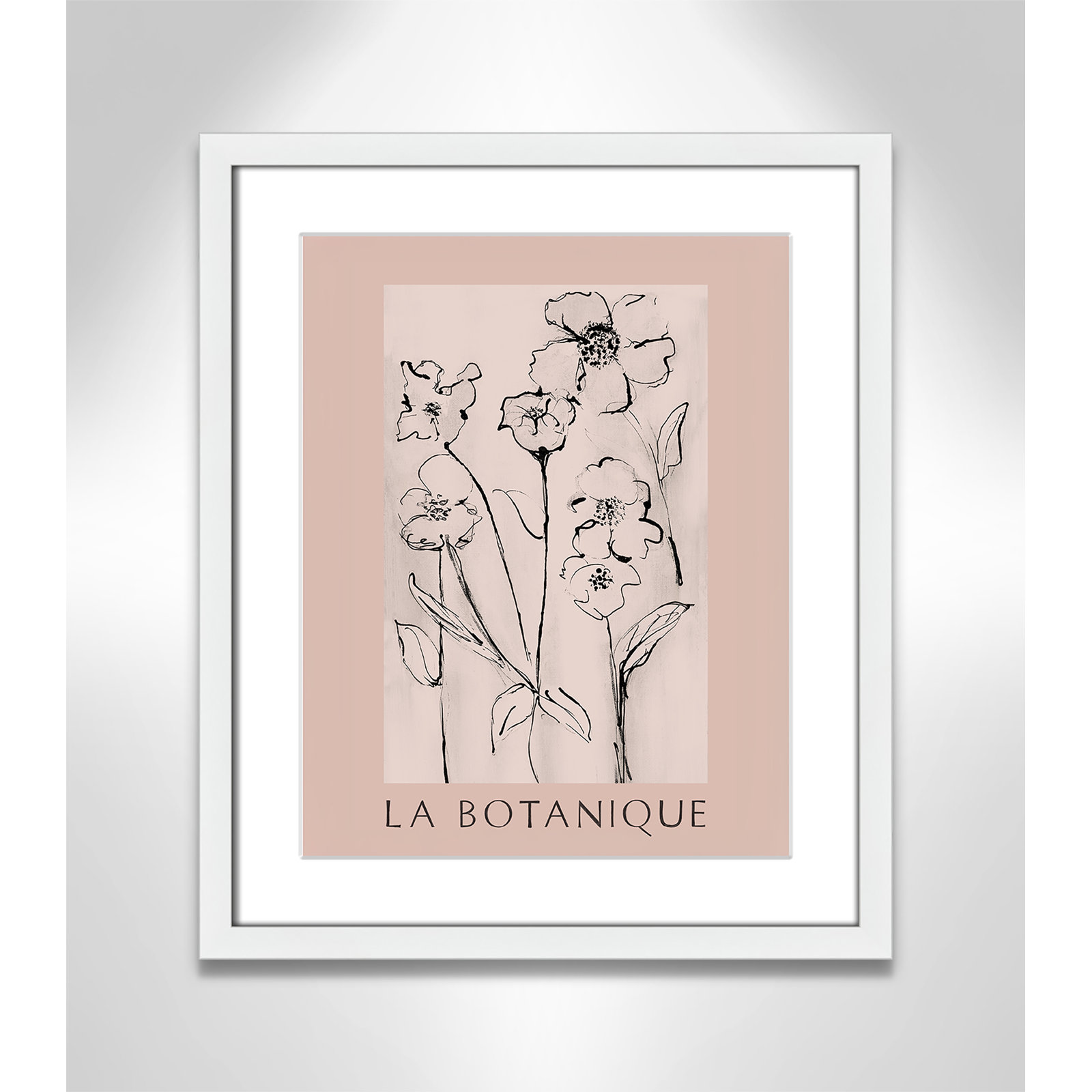 Riya "La Botanique" Print by Susan Jill, White Single Picture Frame, Yes, 19" H x 16" W x 1.25" D