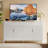 63" Fluted Sideboard Buffet Cabinet With Storage, Console Coffee Bar Cabinet, Modern Accent Credenza Storage Cabinet-80086814