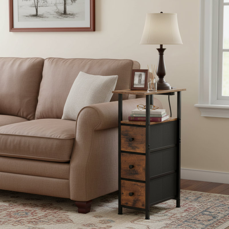 End Table, Rustic Brown
