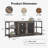 Industrial 70" TV Stand Media Console for up to 80" TVs with Mesh Door and Open Shelves-650794103