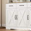 179cm Tall Kitchen Pantry With Charging Station, Adjustable Shelves, 3 Drawers, 4 Cabinets