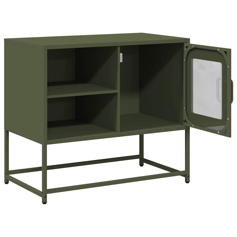 Unfinished TV Stand for TVs up to 28", Olive Green