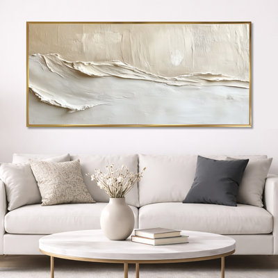 Soft Plaster Layers I - Ivory Contemporary Canvas Print