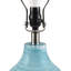 Lampe de table en verre soufflé tourbillon bleu turquoise Aqua