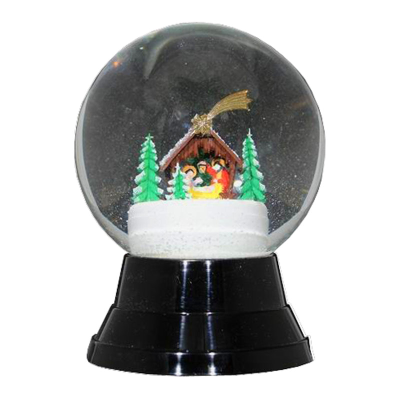 Globe terrestre eau neige perzy crèche