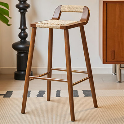 Chaise basse en noyer (paquet de 8)