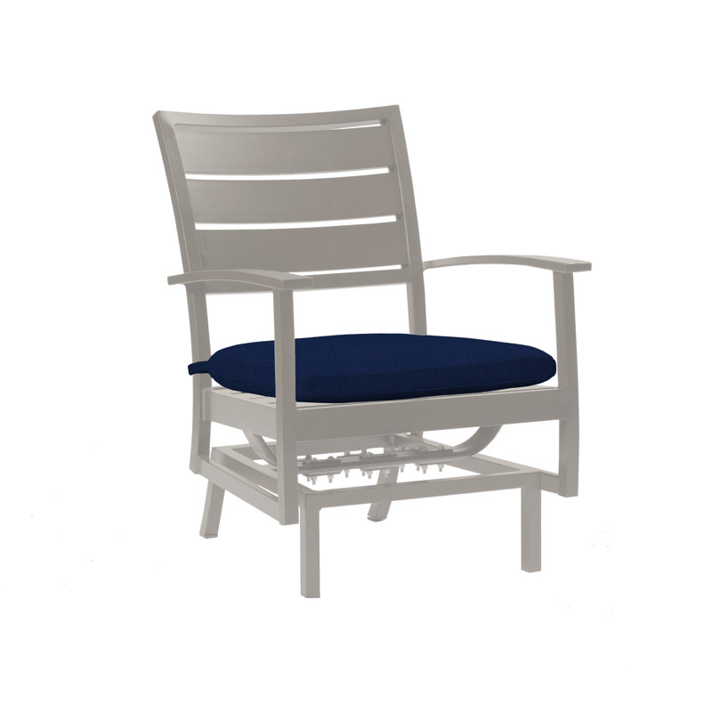 Charleston Aluminum Patio Lounge Chair with Cushions, Oyster, Cast Mist
