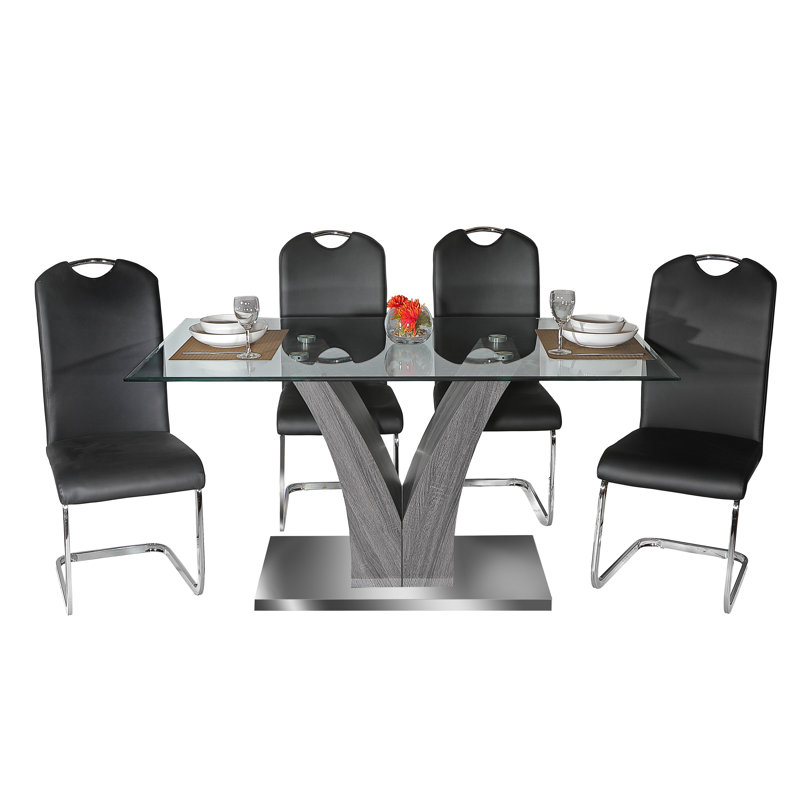 Ensemble repas pour 4 personnes Othinkar, Noir