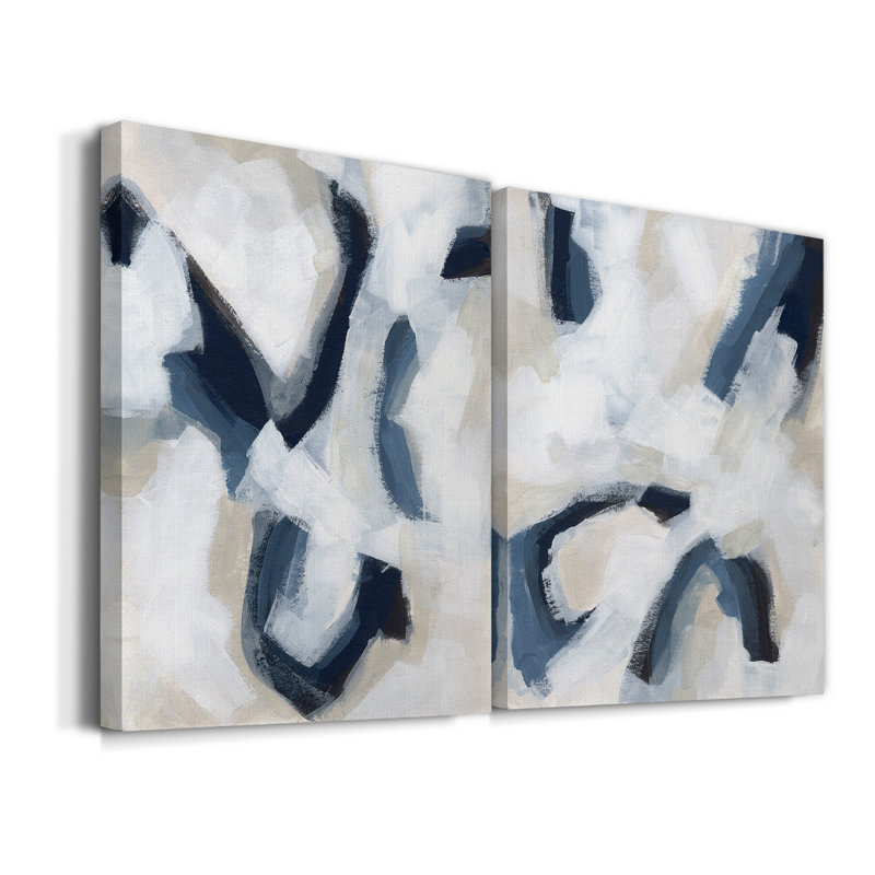 " Indigo Imprint I " 2 - Pieces, 27" H x 32" W x 1" D