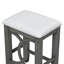 Ensemble de table de salle à manger à hauteur de comptoir 3 pièces avec port USB et tabourets rembourrés TopMAX Farmhouse, gris