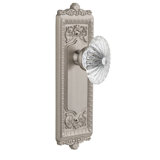 Grandeur Windsor Plate Passage with Burgundy Crystal Door Knob