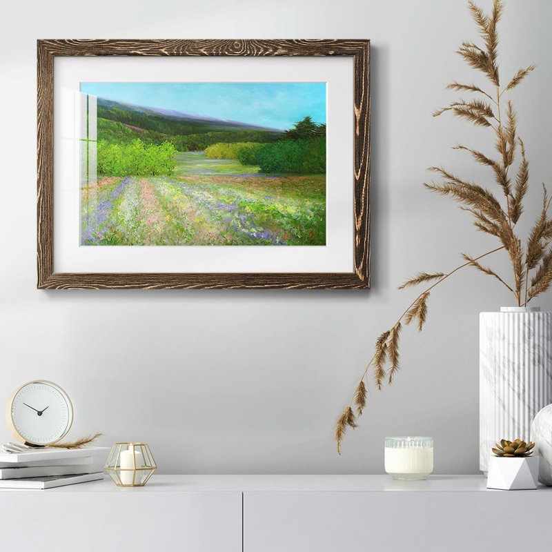 Printemps - impression encadrée rustique avec tableau mat, Noyer, H 14 po x l 20 po x P 1,5 po