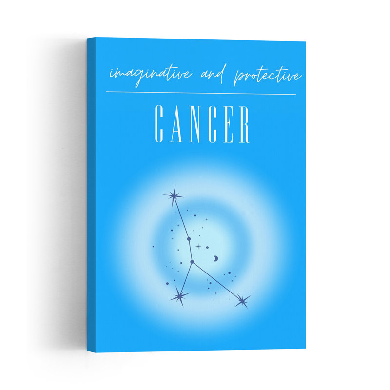 Imaginative Cancer Zodiac Abstract Colorful Contemporary Wall Art Print, 45.72cm H x 30.48cm W