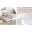 Lit simple avec tête de lit ultrabrillante blanche et lit gigogne en chêne pratique pour une chambre à coucher élégante-2043294562