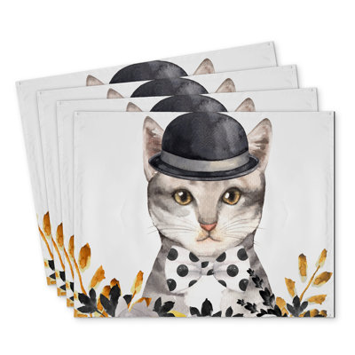 Chic Cat Polyester Andaluss Set of 4 | Home Decor Essentials