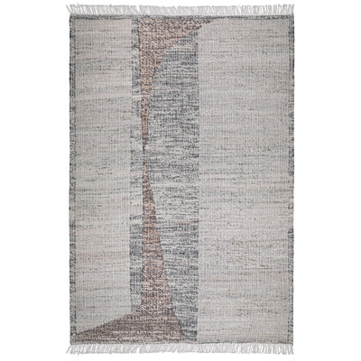 Tapis contemporain argenté Lester
