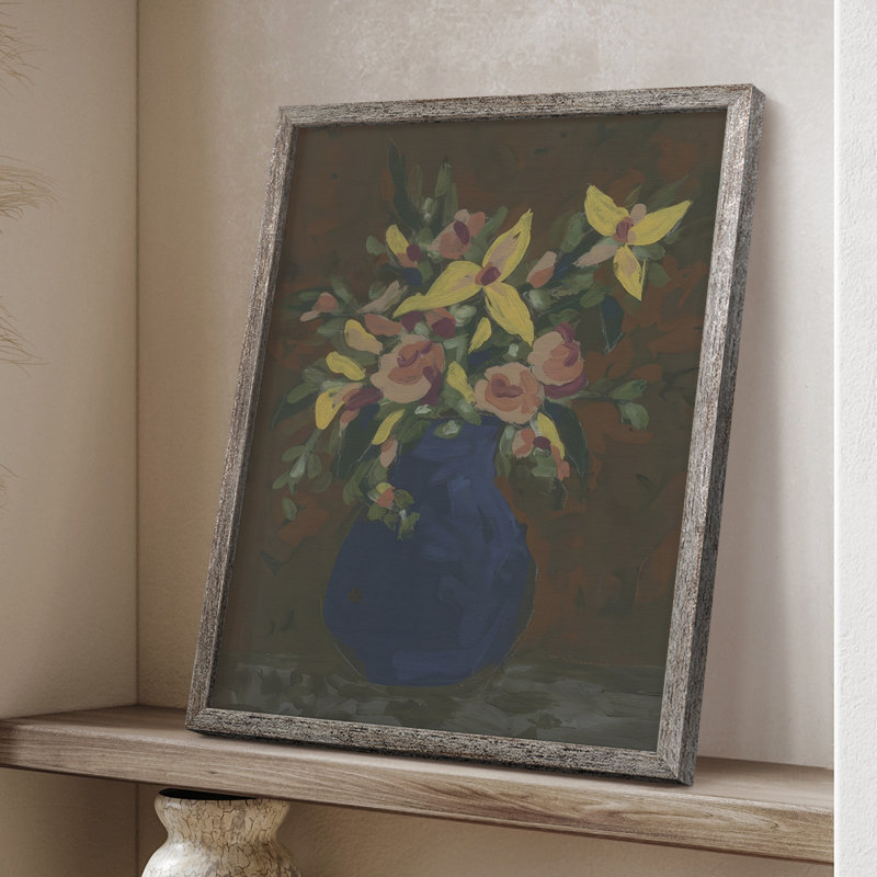 Dark Bouquet I Framed Print - Solid Wood, 11" H x 9" W