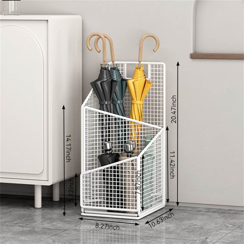 Shadey Metal Freestanding Umbrella Stand, White