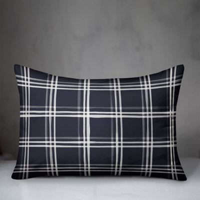  Plaid Polyester Indoor/Outdoor Throw Pillow