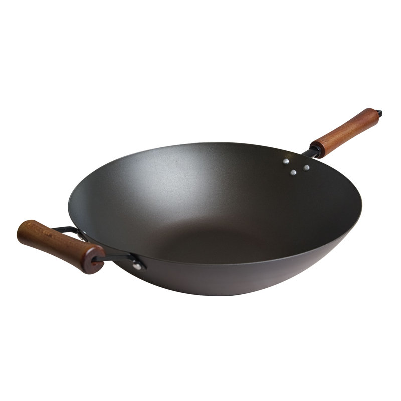 Wok pré-assaisonné en acier au carbone 14 pouces Joyce Chen Classic Series
