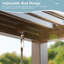 Pergola à persiennes en aluminium avec toit et rideaux réglables-112128127
