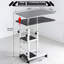 Table d'appoint mobile en forme de C pour ordinateur portable avec roulettes