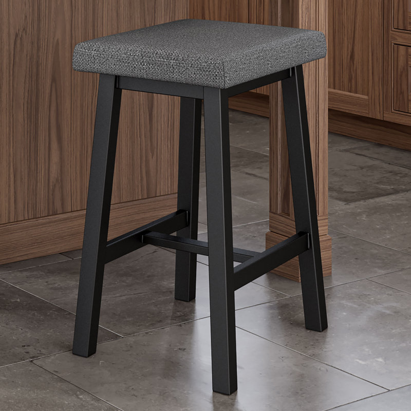 Tabouret de bar et de comptoir Aulika, Gris, Tabouret de bar (siège d'une hauteur de 30,4 po)