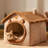 Indoor Cat Bed With Removable Cushion For Kittens And Puppies