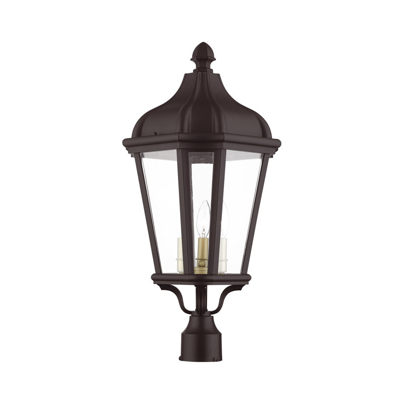 Tête de lanterne câblée à 1 lumière de 25,25 po Anguel, Bronze