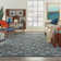 Machine-Woven Stain Resistant Floral Area Rug