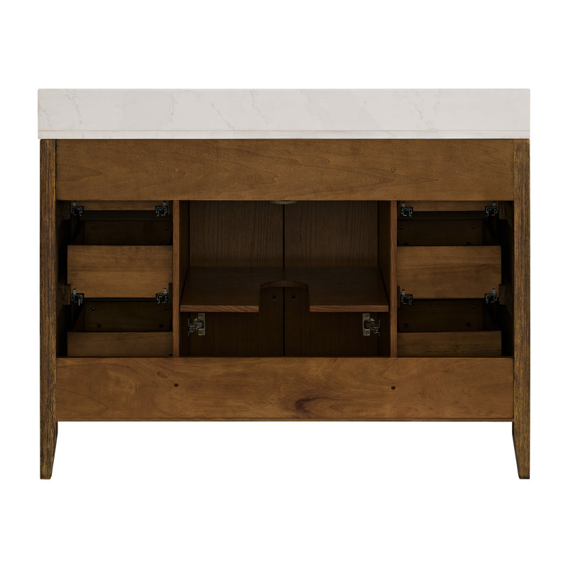 Alsup 48'' W Single Vanity, Enhanced Brown Oak