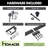 Black Rustic Spoke Wheel Design Double Bypass Track Two Door Hardware Kit (Door Not Included)-46540984