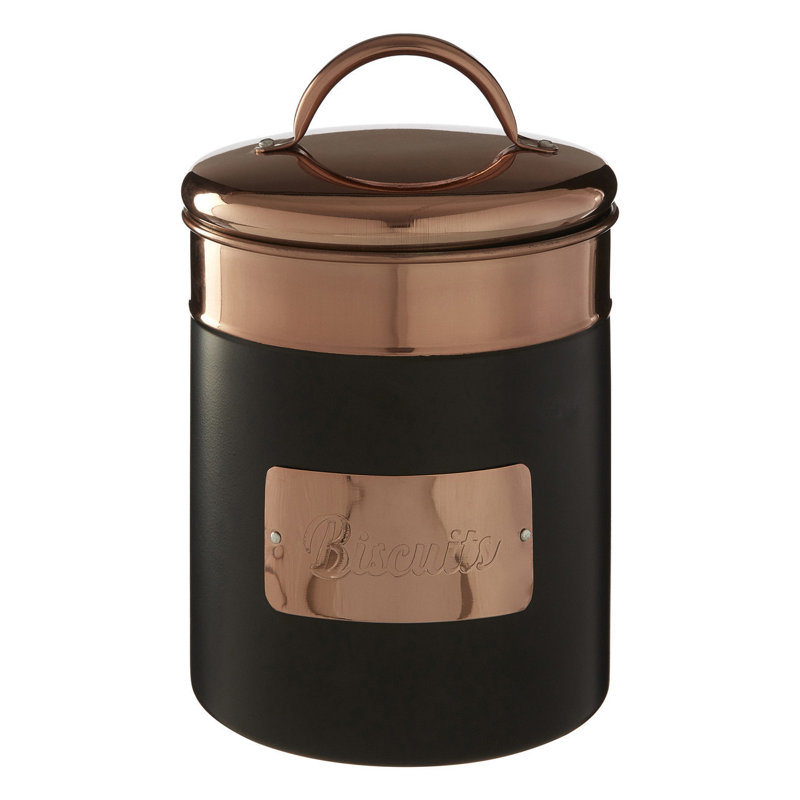 Metal Jar, Black/Copper