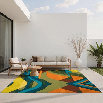 Tapis intérieur et extérieur Evergreen Flow