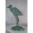 Bronze Heron Fountain with Prey Bronze Statue -  Size: 14"L x 24"W x 26"H.