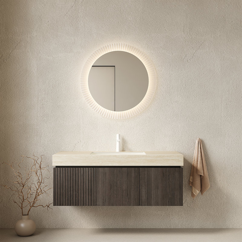 Meuble-lavabo de salle de bain 48 po MURI, 48", Espresso, Beige