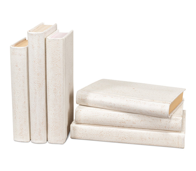 Shagreen Hand Painted Sports Decorative Book, White