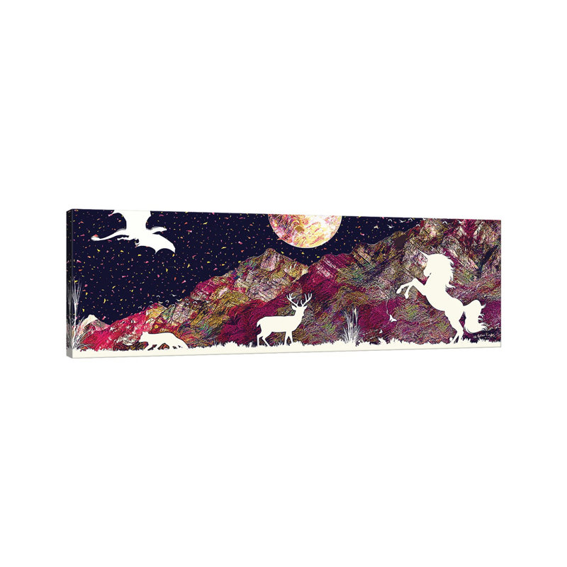 Mystical Beast by Gab Fernando - Wrapped Canvas Panoramic Print, 30.48 cm H x 91.44 cm W x 1.91 cm D