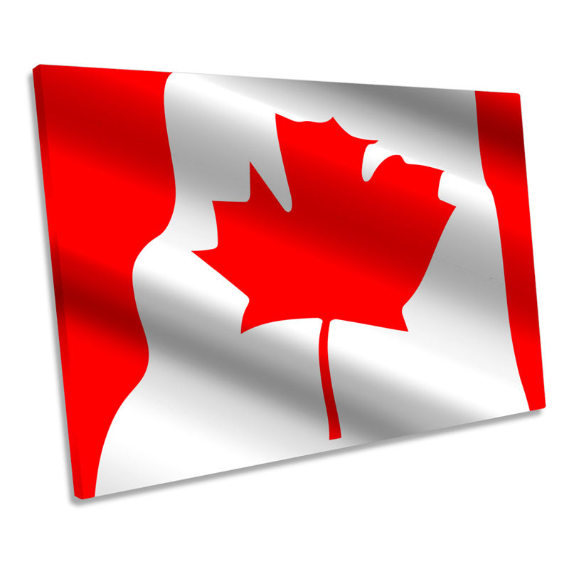 X1773 Canada Flag - Wrapped Canvas Print, 30.5cm H x 45.7cm W x 2cm D