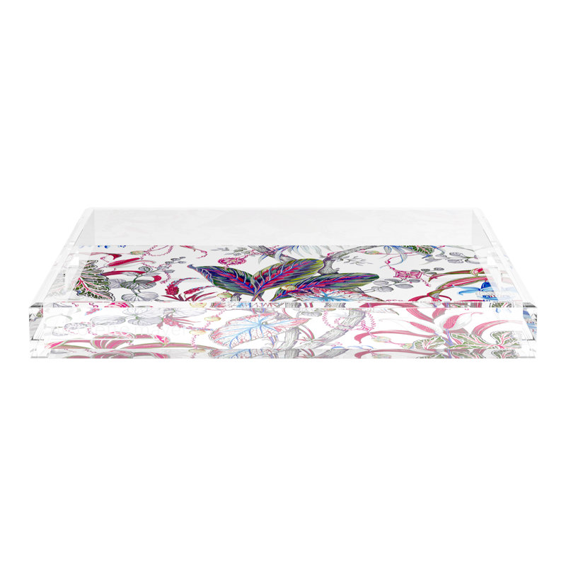 Amazonia Acrylic Square Decorative Tray, Aurelia, 18"W x 18"D x 2"H